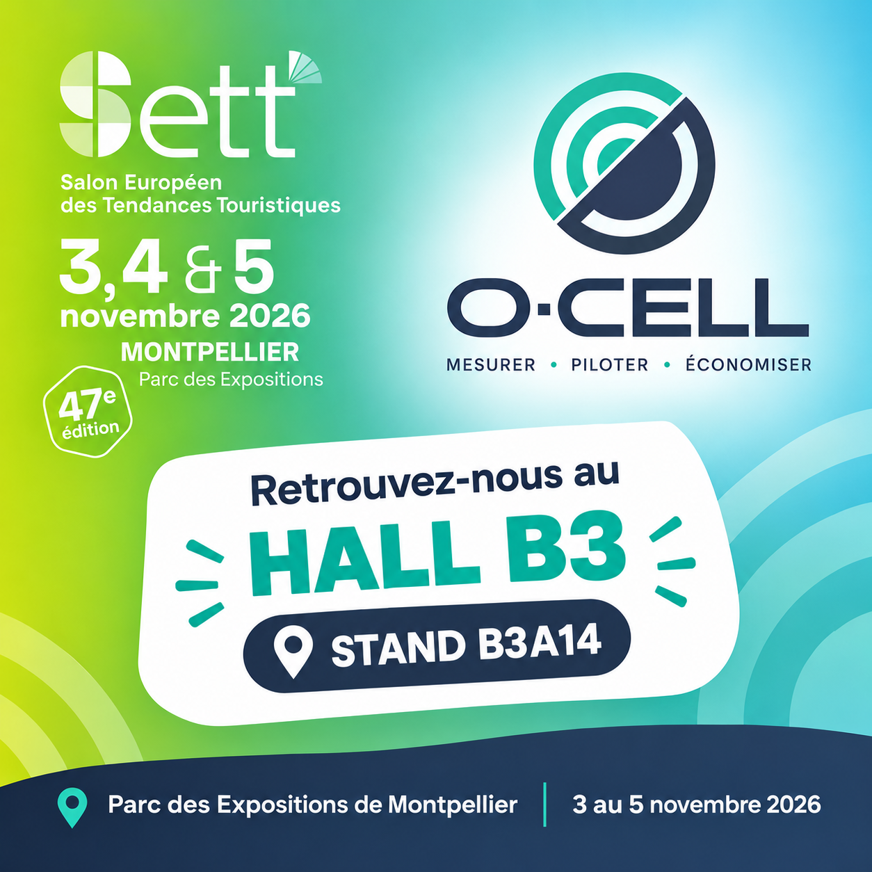 Affiche SETT et O CELL a Montpellier